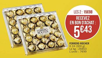 Promoties Ferrero rocher - Ferrero - Geldig van 23/11/2020 tot 06/12/2020 bij Super Casino
