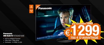 Promotions Panasonic uhd oled tv pvtx55hz1000e - Panasonic - Valide de 20/11/2020 à 30/11/2020 chez Expert