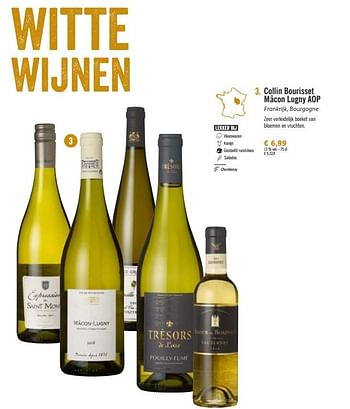 Vins blancs Collin bourisset mâcon lugny aop - En promotion chez Lidl | Weißweine