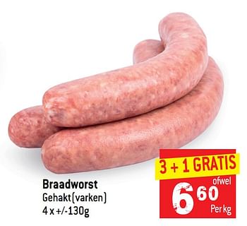 Promoties Braadworst - Huismerk - Buurtslagers - Geldig van 25/11/2020 tot 01/12/2020 bij Smatch