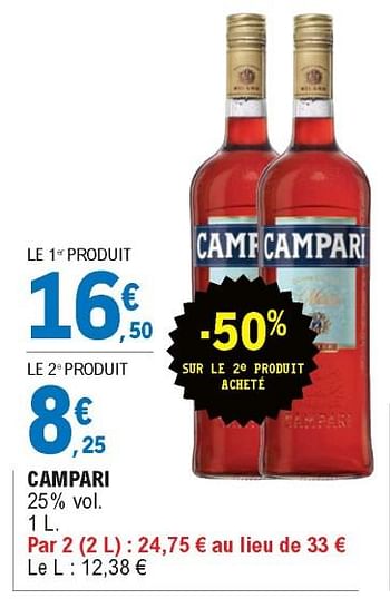 Promotions Campari - Campari - Valide de 23/11/2020 à 28/11/2020 chez E.Leclerc