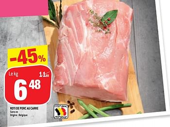 Promotions Roti de porc au carre - Produit maison - Match - Valide de 25/11/2020 à 08/12/2020 chez Match