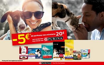 Promoties -5€ bij aankoop van minstens 20€ aan producten naar keuze van purina - Purina - Geldig van 25/11/2020 tot 05/12/2020 bij Aveve