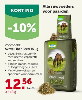 Promoties Aveve fiber feed 15 kg - Huismerk - Aveve - Geldig van 25/11/2020 tot 05/12/2020 bij Aveve