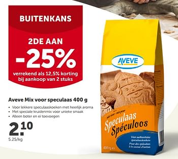 Promoties Aveve mix voor speculaas 400 g - Huismerk - Aveve - Geldig van 25/11/2020 tot 05/12/2020 bij Aveve