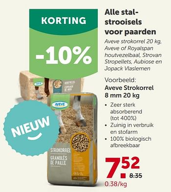 Promoties Aveve strokorrel 8 mm 20 kg - Huismerk - Aveve - Geldig van 25/11/2020 tot 05/12/2020 bij Aveve