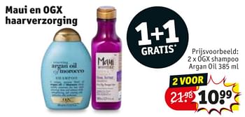 Promoties Ogx shampoo argan oil - OGX - Geldig van 24/11/2020 tot 06/12/2020 bij Kruidvat
