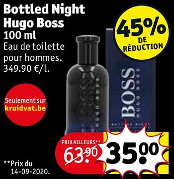Promotions Bottled night hugo boss edt - Hugo Boss - Valide de 24/11/2020 à 06/12/2020 chez Kruidvat