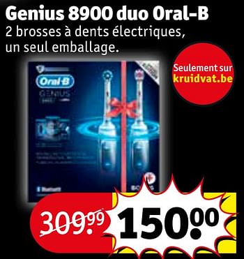 Promotions Genius 8900 duo oral-b - Oral-B - Valide de 24/11/2020 à 06/12/2020 chez Kruidvat