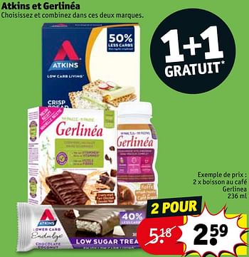 Promotions Boisson au café gerlinea - Gerlinéa - Valide de 24/11/2020 à 06/12/2020 chez Kruidvat
