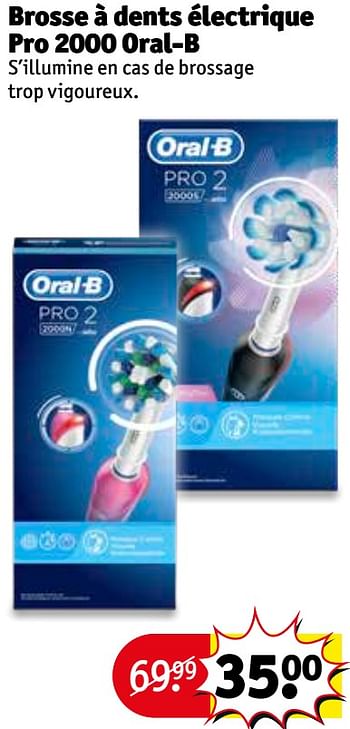 Promotions Brosse à dents électrique pro 2000 oral-b - Oral-B - Valide de 24/11/2020 à 06/12/2020 chez Kruidvat