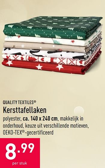 Promoties Kersttafellaken - Quality Textiles - Geldig van 02/12/2020 tot 11/12/2020 bij Aldi