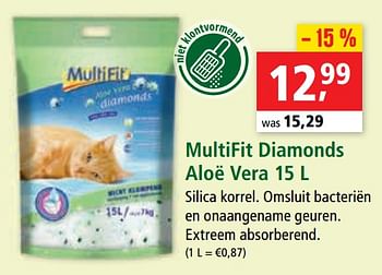 Promotions Multifit diamonds aloë vera - Multifit - Valide de 26/11/2020 à 09/12/2020 chez Maxi Zoo