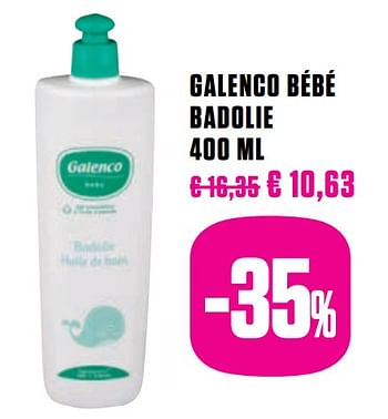Promoties Galenco bébé badolie 400 ml - Galenco - Geldig van 29/11/2020 tot 28/02/2021 bij Medi-Market