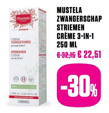 Promoties Mustela zwangerschap striemen crème 3-in-1 250 ml - Mustela - Geldig van 29/11/2020 tot 28/02/2021 bij Medi-Market