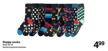 Promoties Happy socks - Huismerk - Zeeman  - Geldig van 28/11/2020 tot 04/12/2020 bij Zeeman