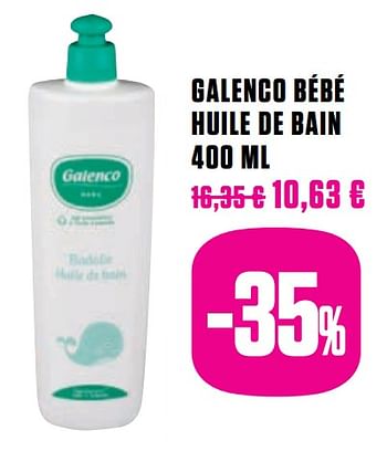 Promotions Galenco bébé huile de bain - Galenco - Valide de 01/12/2020 à 28/02/2021 chez Medi-Market