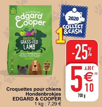 Promoties Croquettes pour chiens hondenbrokjes edgard + cooper - Edgard & Cooper - Geldig van 01/12/2020 tot 07/12/2020 bij Cora