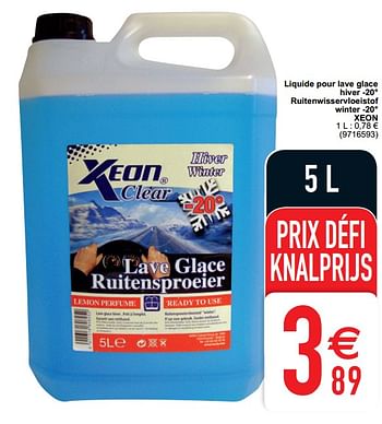 Promoties Liquide pour lave glace hiver ruitenwisservloeistof winter xeon - Xeon - Geldig van 01/12/2020 tot 14/12/2020 bij Cora