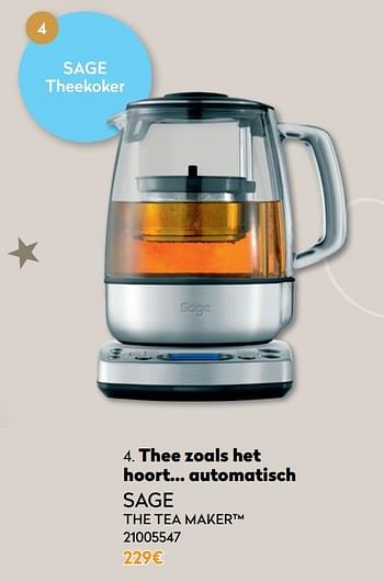 Promoties Sage the tea maker - Sage - Geldig van 01/12/2020 tot 31/12/2020 bij Krefel