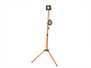 Promoties Perel Projecteur de chantier LED à statif 1 x 20 W 130 cm IP65 orange - Perel - Geldig van 02/12/2020 tot 15/12/2020 bij Makro