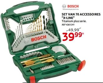 Promoties Set van 70 accessoires x-line - Bosch - Geldig van 02/12/2020 tot 28/12/2020 bij BricoPlanit