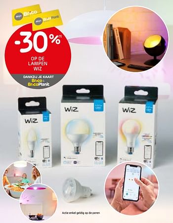 Promoties -30% op de lampen wiz - WIZ - Geldig van 02/12/2020 tot 28/12/2020 bij BricoPlanit
