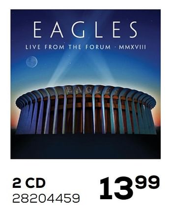 Promoties Eagles 2 cd - Huismerk - Supra Bazar - Geldig van 01/12/2020 tot 05/01/2021 bij Supra Bazar