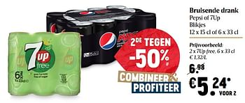 Promoties Bruisende drank pepsi of 7up - 7-Up - Geldig van 03/12/2020 tot 09/12/2020 bij Delhaize