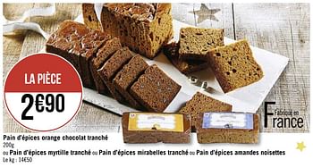 Promotions Pain d`épices orange chocolat tranché - Fortwenger - Valide de 30/11/2020 à 13/12/2020 chez Super Casino