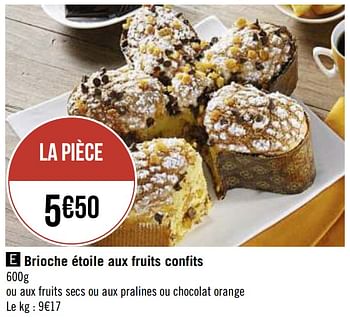 Promotions Brioche étoile aux fruits confits - Produit Maison - Casino - Valide de 30/11/2020 à 13/12/2020 chez Super Casino