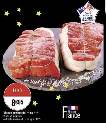 Promotions Viande bovine rôti - Produit Maison - Casino - Valide de 30/11/2020 à 13/12/2020 chez Super Casino