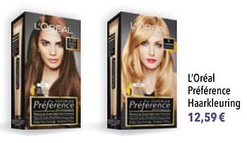 Promoties L`oréal préférence haarkleuring - L'Oreal Paris - Geldig van 01/12/2020 tot 31/01/2021 bij Cora