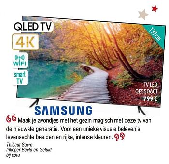 Promoties Samsung tv led qe55q60t - Samsung - Geldig van 01/12/2020 tot 31/01/2021 bij Cora