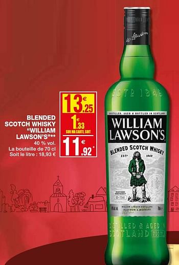 Promotions Blended scotch whisky william lawson`s - William Lawson's - Valide de 02/12/2020 à 13/12/2020 chez Coccinelle