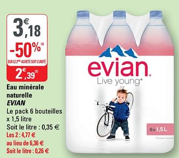 Promotions Eau minérale naturelle evian - Evian - Valide de 02/12/2020 à 13/12/2020 chez G20