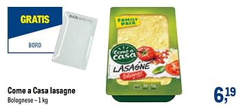 Promoties Come a casa lasagne - Come a Casa - Geldig van 16/12/2020 tot 01/01/2021 bij Makro