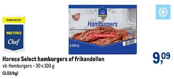 Promoties Horeca select hamburgers of frikandellen hamburgers - Huismerk - Makro - Geldig van 16/12/2020 tot 01/01/2021 bij Makro