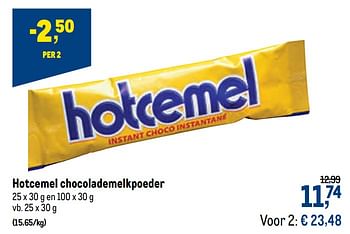 Promotions Hotcemel chocolademelkpoeder - Hotcémel - Valide de 16/12/2020 à 01/01/2021 chez Makro