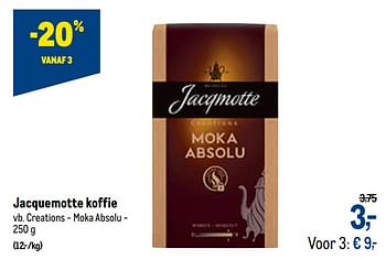 Promoties Jacquemotte koffie creations - moka absolu - JACQMOTTE - Geldig van 16/12/2020 tot 01/01/2021 bij Makro