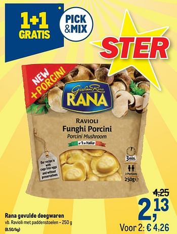 Promoties Rana gevulde deegwaren ravioli met paddenstoelen - Giovanni rana - Geldig van 16/12/2020 tot 01/01/2021 bij Makro
