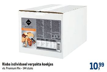 Promotions Rioba individueel verpakte koekjes premium mix - Rioba - Valide de 16/12/2020 à 01/01/2021 chez Makro