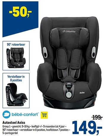 Promoties Autostoel axiss - Bébéconfort - Geldig van 16/12/2020 tot 01/01/2021 bij Makro