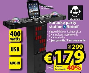 Promoties I dance karaoke party station xd300 - I Dance - Geldig van 09/12/2020 tot 16/12/2020 bij ElectroStock