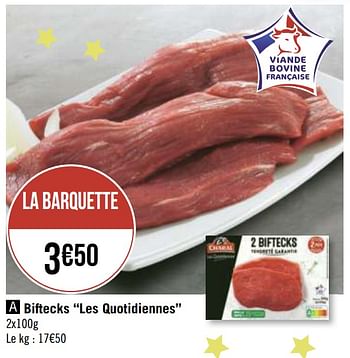 Promoties Biftecks les quotidiennes - Charal - Geldig van 30/11/2020 tot 13/12/2020 bij Géant Casino