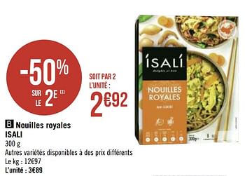 Promotions Nouilles royales isali - Isali - Valide de 30/11/2020 à 13/12/2020 chez Géant Casino