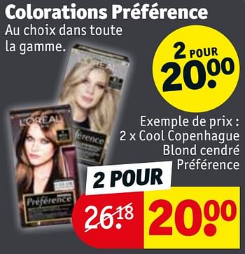 Promotions Colorations préférence cool copenhague blond cendré préférence - L'Oreal Paris - Valide de 08/12/2020 à 13/12/2020 chez Kruidvat