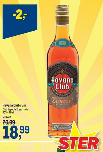 Promotions Havana club rum - Havana club - Valide de 16/12/2020 à 01/01/2021 chez Makro