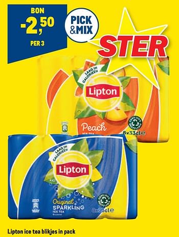 Promotions Lipton ice tea blikjes in pack - Lipton - Valide de 16/12/2020 à 01/01/2021 chez Makro