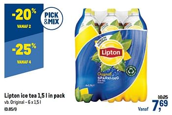 Promotions Lipton ice tea original - Lipton - Valide de 16/12/2020 à 01/01/2021 chez Makro